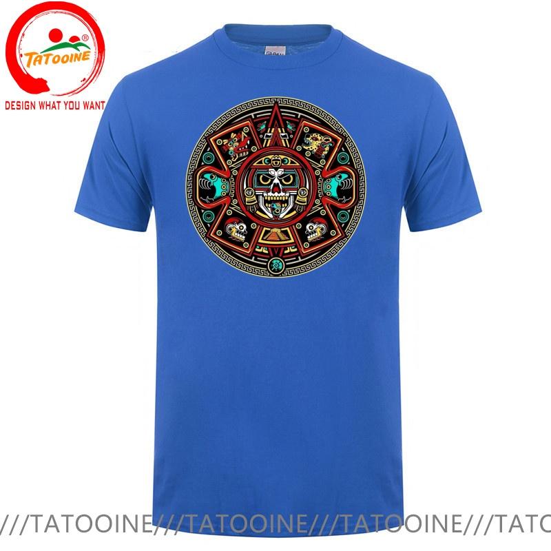 Lustiges Design Maya Azteken Kalender Kunst Sred Wams Unisex Mode Trendige Freizeitkleidung Stilvolle Oberteile T-Shirt Freizeit-T-Shirt Unisex