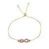 Elegant 8-Shaped Diamond-Accented Adjustable Bracelet - Women’s Fashion Jewelry