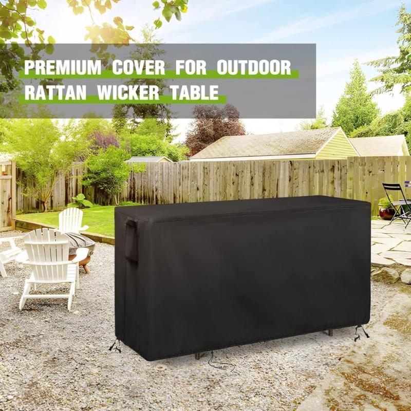 Bad Weather Prevent Patio Bar Table Protectors 55Inch Oxford Cloth Dustproof Water Resistant Cover For Outdoor Bistro Use