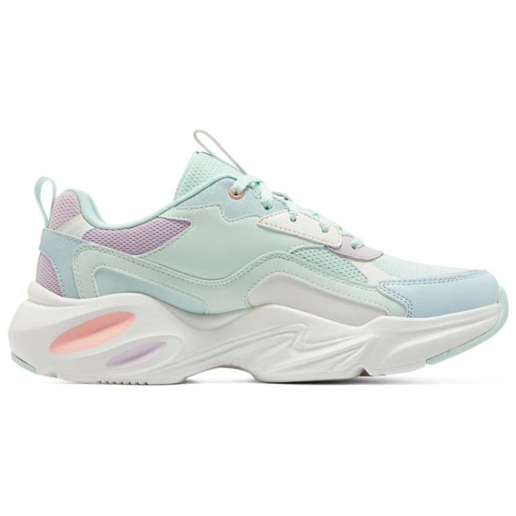 Skechers Stamina Airy Fabric Leather Comfortable Versatile Low-Top Dad Shoes Women sneakers Mint-Green 149921-MTMT