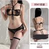 Erotic Underwear, Sexy Lace Seductive Pajamas, Bras, Underpants, Three-point Set, Women's Uniform 8941