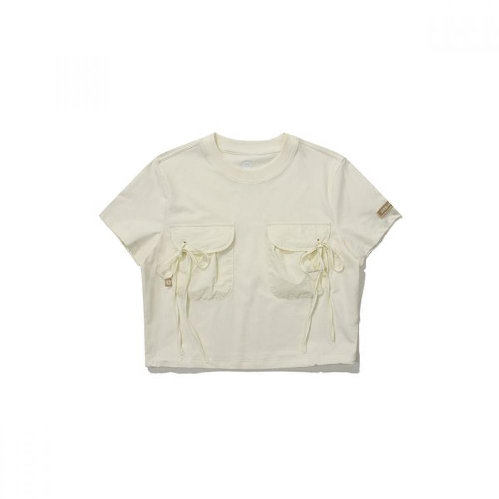 Bbc EarTh Women S Woven PaTch PockeT T ShirT minted/95