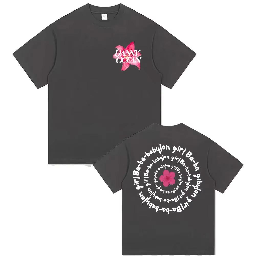 Singer Danny Ocean Babylon Girl Tour 2026 Fans Gift T Shirts Unisex Women Summer Fashion Harajuku Vintage pure Cotton Tshirt