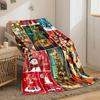 Christmas Tree Snowman Gift Blanket Bedroom Blanket for Livingroom Couch Lunch Break Soft Throw for Friend's Festival Gift