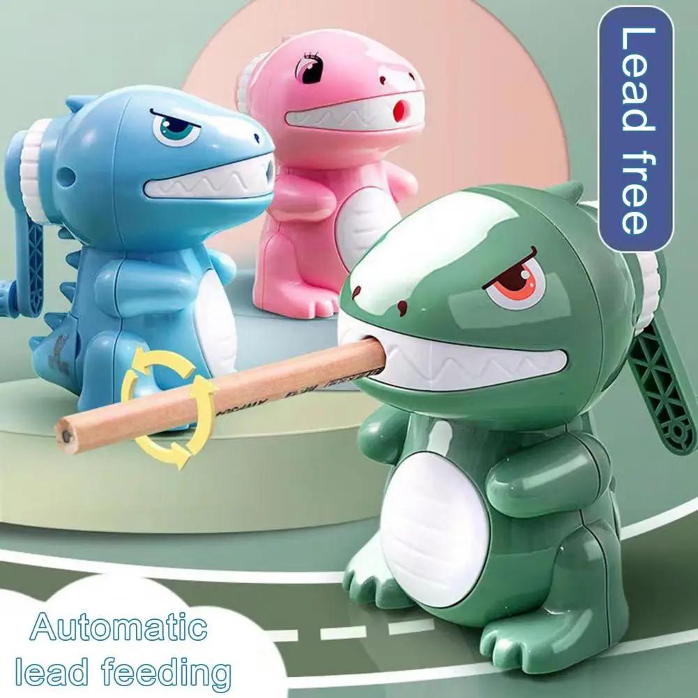 New Classroom School Supplies Dinosaur Pencil Sharpener Cartoon Manual Colored Pencils Sharpener Small Learning Tool Stationery