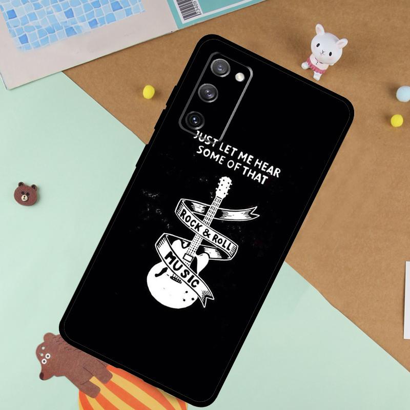 Rock Roll Skull Soft Case For Samsung Galaxy S24 Ultra S9 S10 S20 S22 S21 Plus S23 FE S25 Ultra Funda Cover