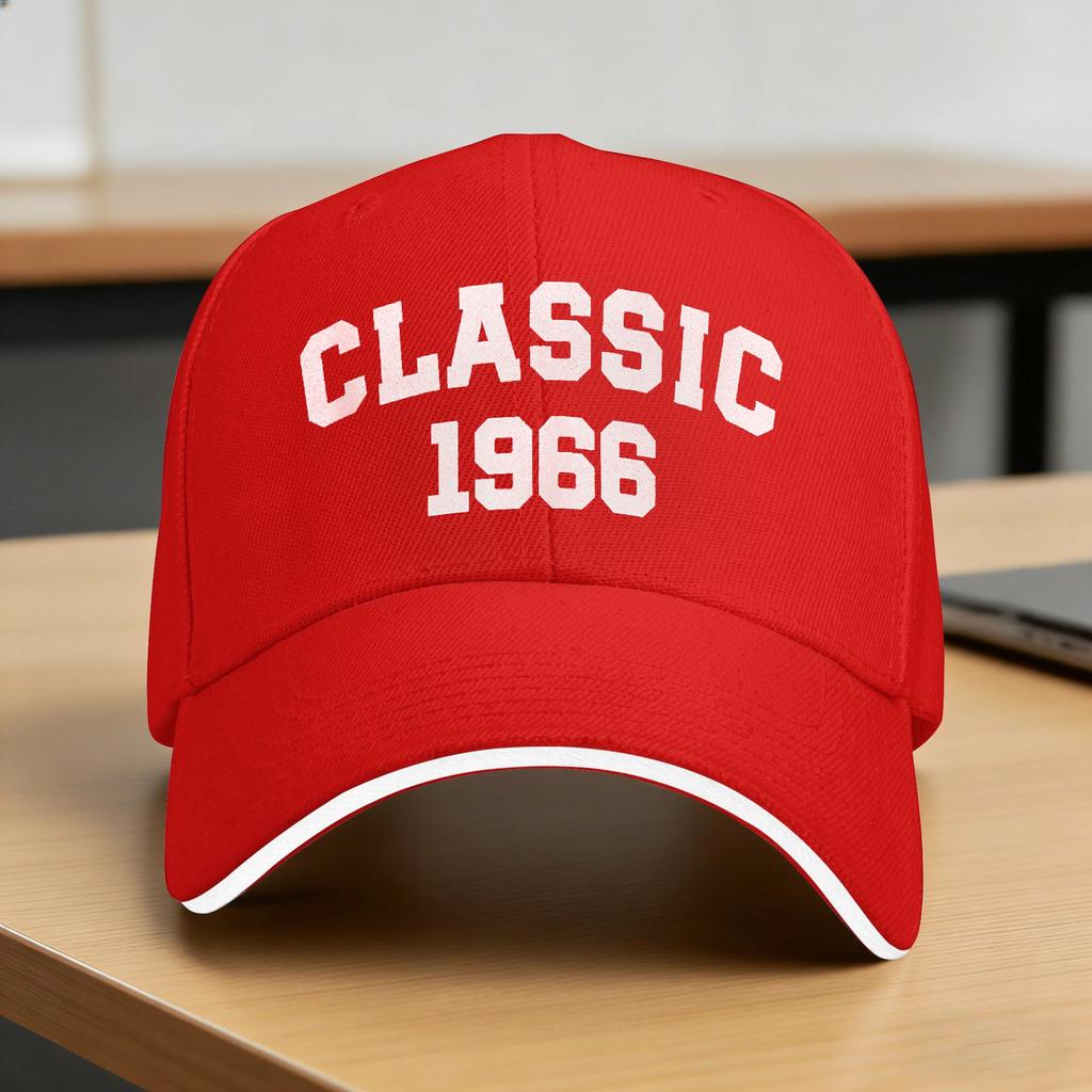Classic 1966 60Th Birthday Baseball Cap Y2K Funny Unisex-Teens Hip Hop Hats Dropshipping Print Running Hippie Baseball Caps