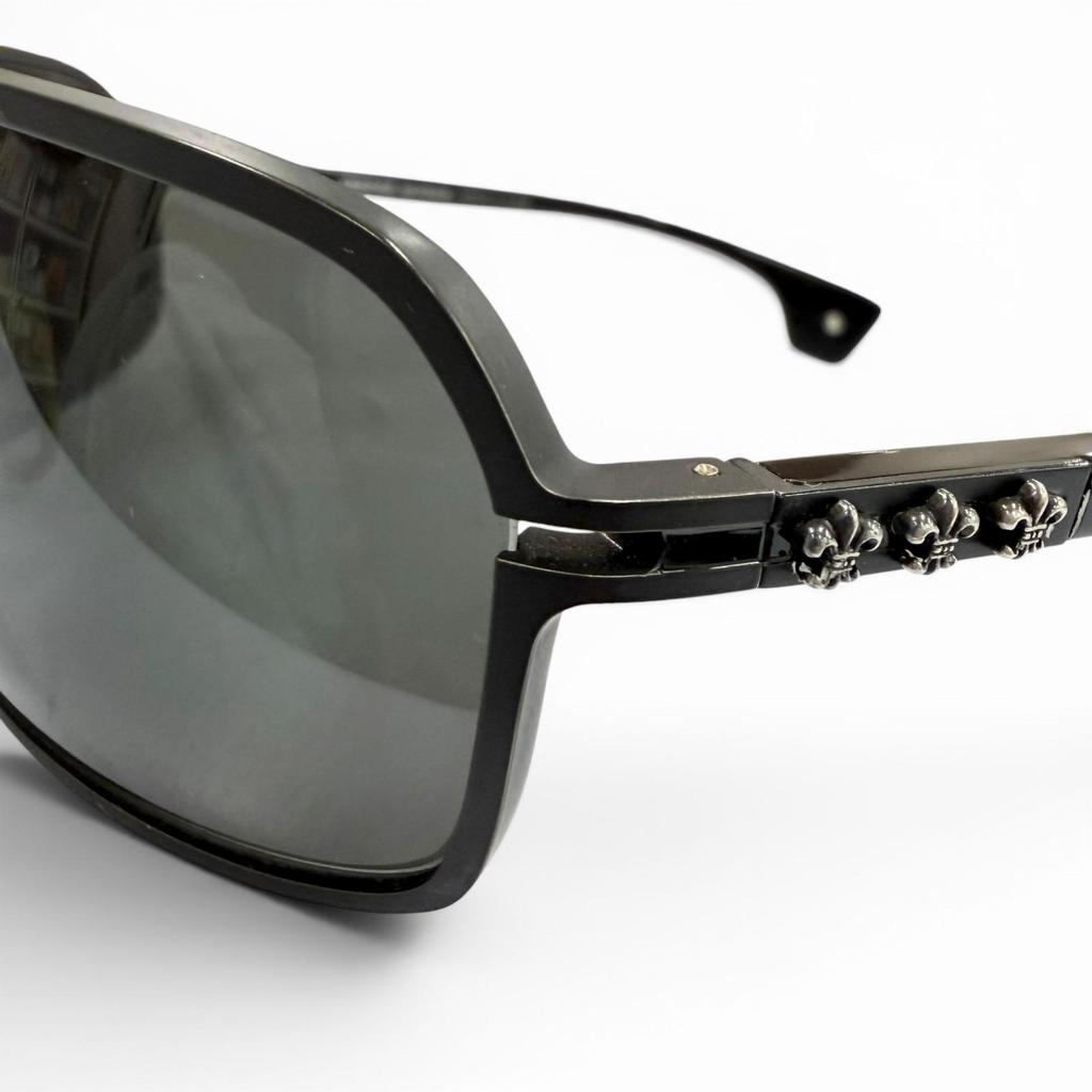 Very Good CHROME HEARTS sunglasses MORNING WOOD II black 925 Used