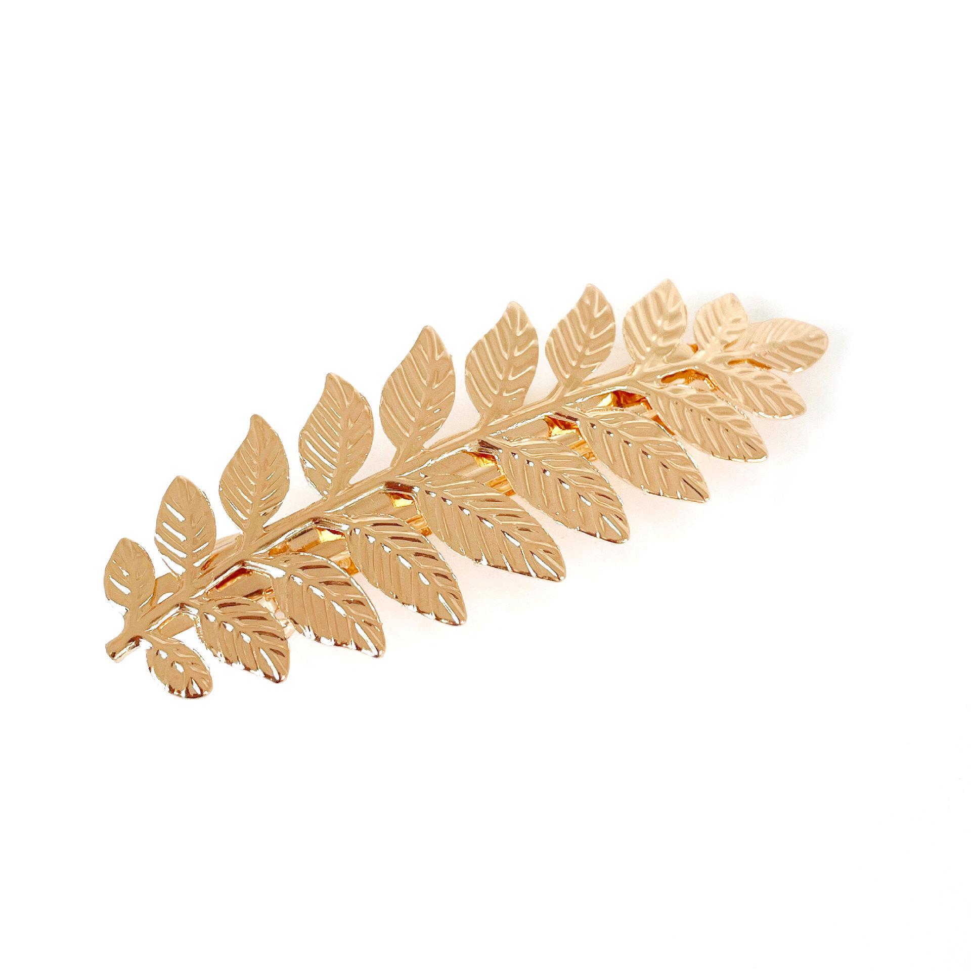 

Retro Greek Gold Leaf Headband for Women - 2025 High-End Hair Accessory