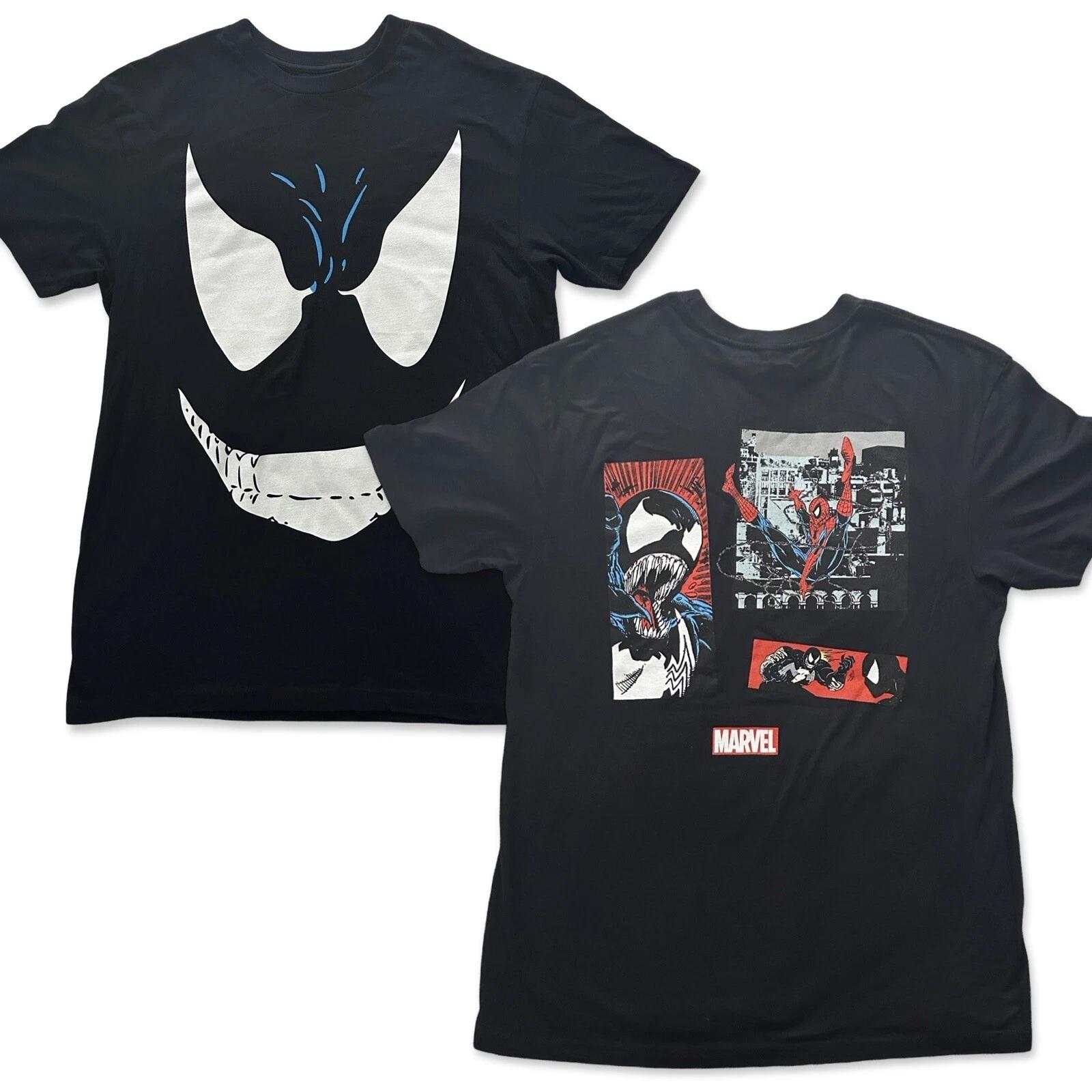 Venom Spider-Man Y2K Black Shirt Mens Size M / Small Fit S