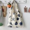 Japanese and Korean Style Canvas Tote Bag - Women's Large Capacity Summer Shoulder Bag for School or Tutoring