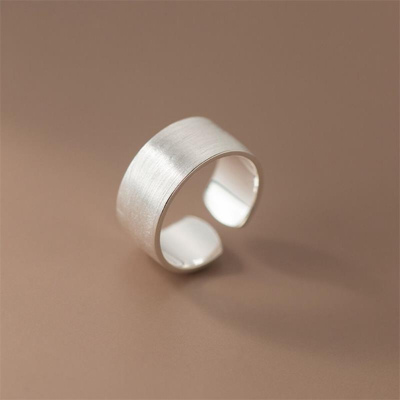Minimalist Wide-Band Finger Ring for Women, Girls, Korean Fashion, Adjustable, Jewelry, Gift, Party, Ladies' Ring