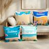 Summer Cushion Cover Soft Plush Throw Pillow Cover  DoubleSided Printed Cushion Case  Sofa  Home Decor
