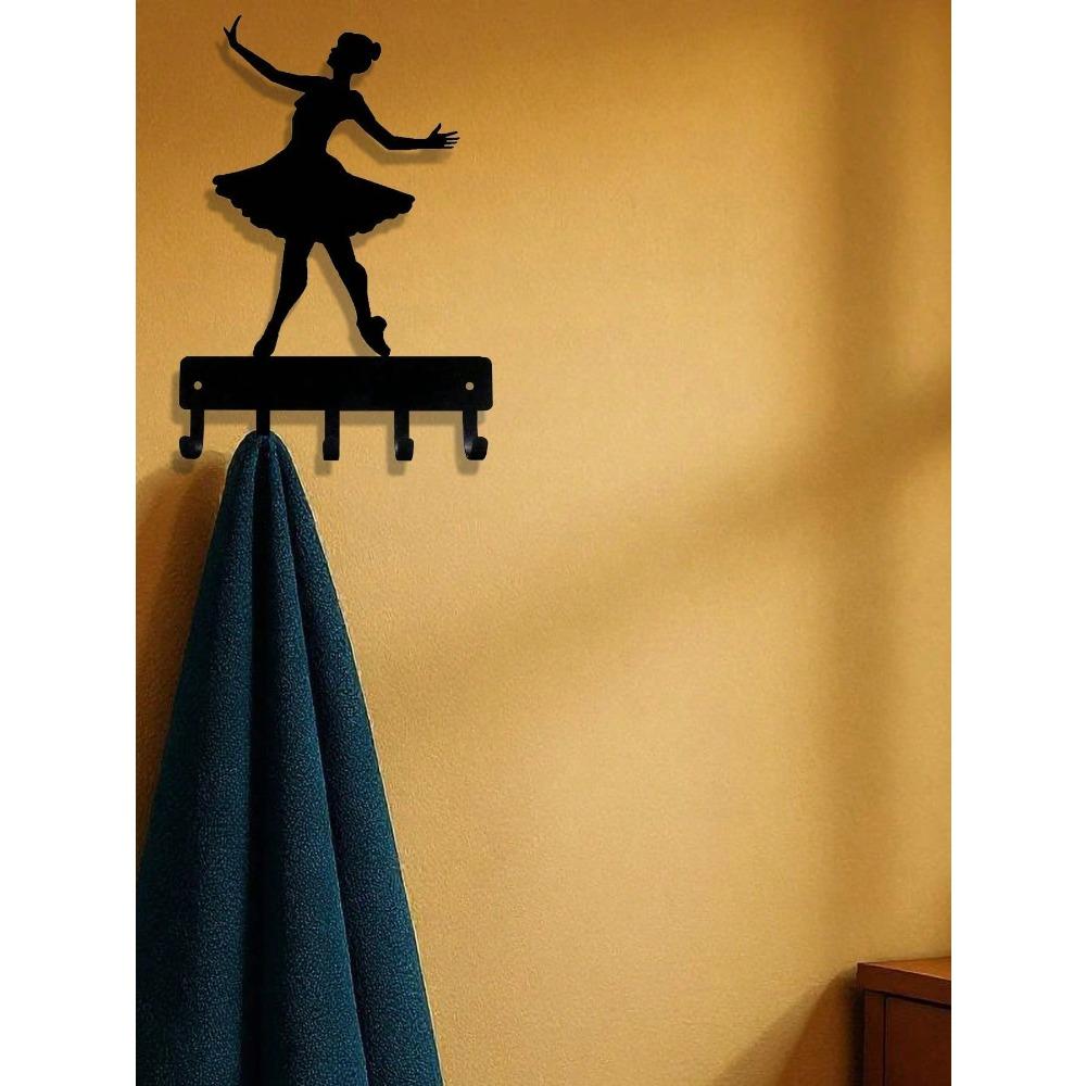 1pc Ballerina Wall Hook Decorative Metal Hooks for Entryway Kitchen Multi-Purpose Storage Holder for Hanging Mugs Towels Keys Bags Coats