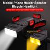 Usb Rechargeable Bike Headlight Waterproof Cycling Light Bike Horn And Power Bank Frontlight For Outdoor Cycling