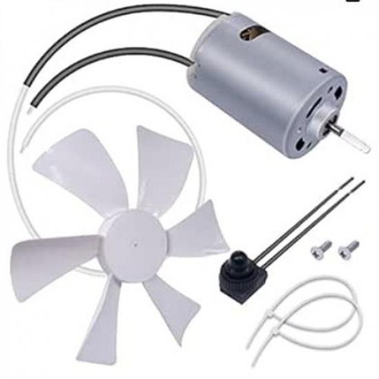 12V RV Vent Motor D-Shaft + 6  Inch Air Fan Blade For Camper Motorhome Bathroom