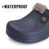 Fashion Litfun Plush Lining Clogs Slippers For Men Women Waterproof Non-slip Fuzzy Home Slippers Outdoor Furry Warm Cozy Garden Clogs