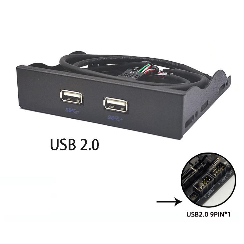 

Dual USB HUB USB3.0 19Pin USB 2.0 9Pin for PC Case Front Panel 3.5inch Floppy Bay USB Cable Adapter Expansion Converter Backet