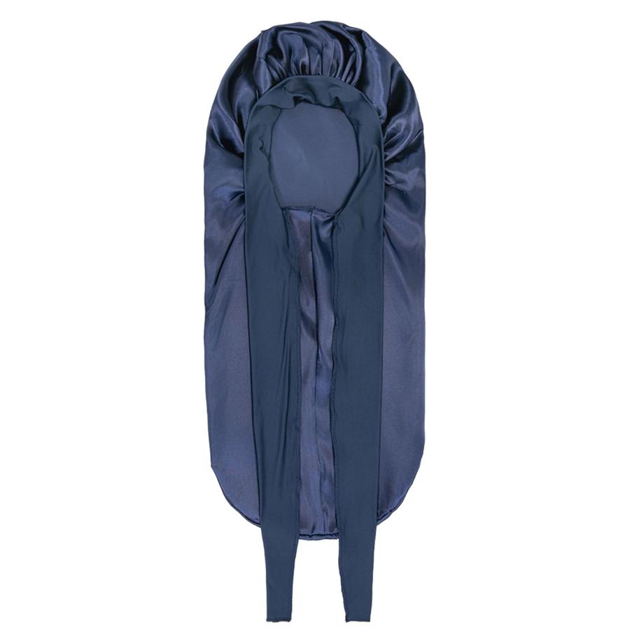 Women Extra Large Hair Long Silk Bonnet Cap & Elastic Satin Hair Band Comfortable Head Cover Night Sleep Hat for Sleeping Shower