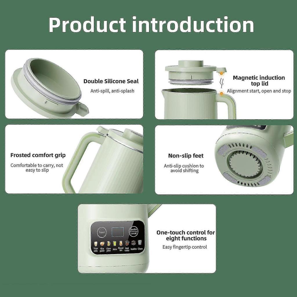 Multifunktionale Nussmilchmaschine, 20 oz Automatische Sojamilchmaschine, Maschine Mit Verzögertem Start/Warmhalten/Selbstreinigung,khw
