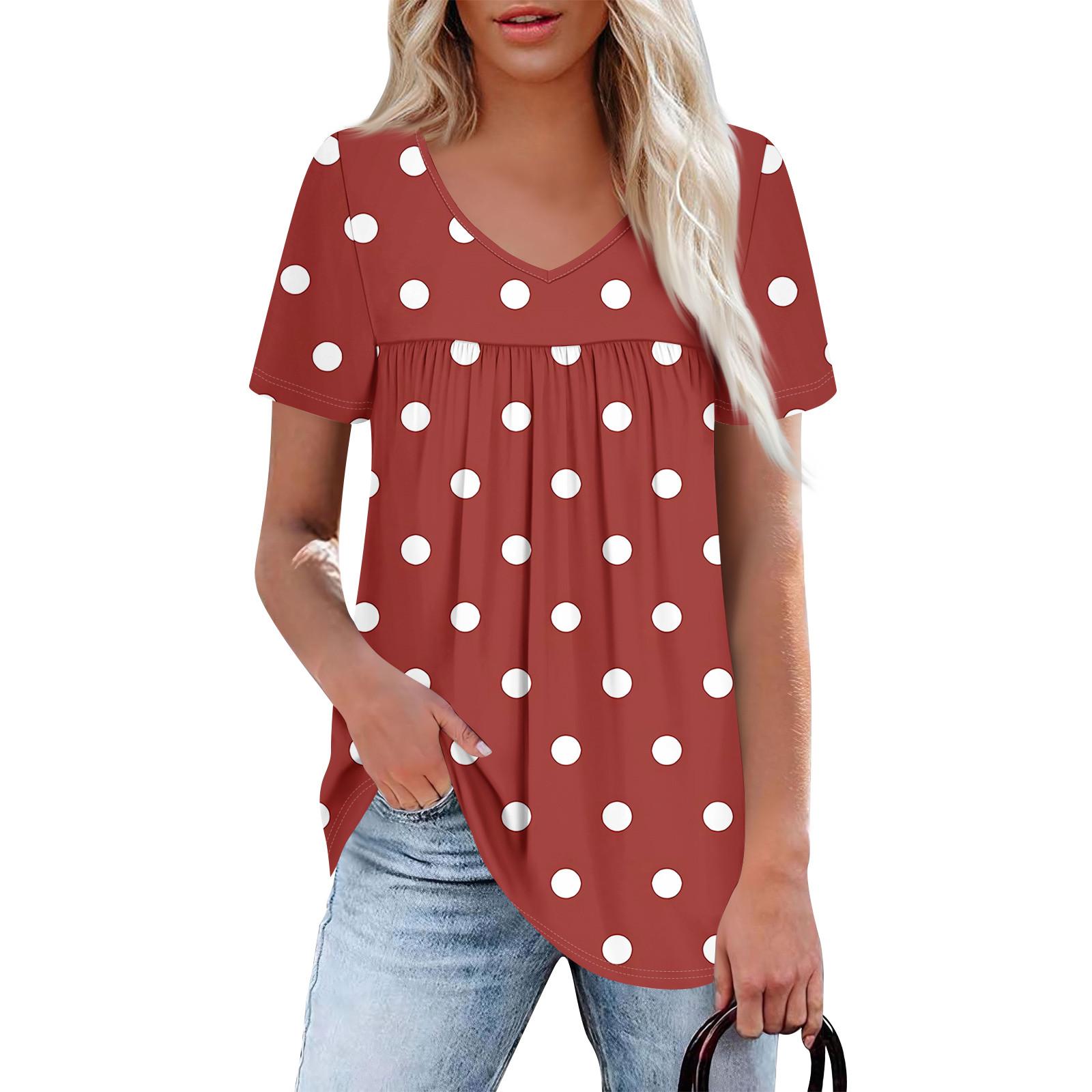 

Женский повседневный топ с V-образным вырезом, коротким рукавом, оборкой на груди и принтом S