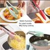 Silicone Kitchen Tongs for Baking Barbecue Steak Frying Frying, Heat-Resistant Food Clamps