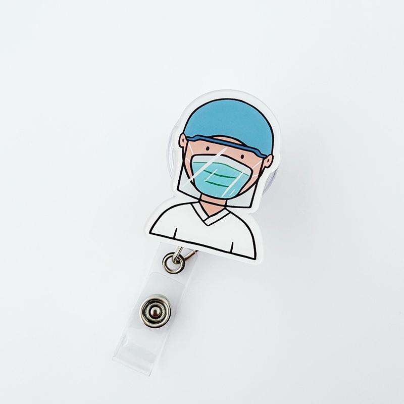 

Medical Heart Medicine Bottle Syringe Badge Reel Retractable Id Badge Holder With 360 Rotating Alligator Clip Nurse Name Holder