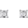Jewels Prim 6 Ct Asscher Cut Diamond Stud Earrings 14K White Gold Martini Push Earrings For Women's Valentine Gift