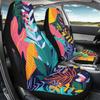 Universal Car Seat Covers Abstract Art Digital Print Waterproof Airbag Compatible Front Rear Seat Protectors Full Set Easy to Maintain