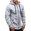 Veste à capuche pour hommes, manteau, coupe cintrée, solide, fermeture éclair, pull à capuche, hauts d'hiver
