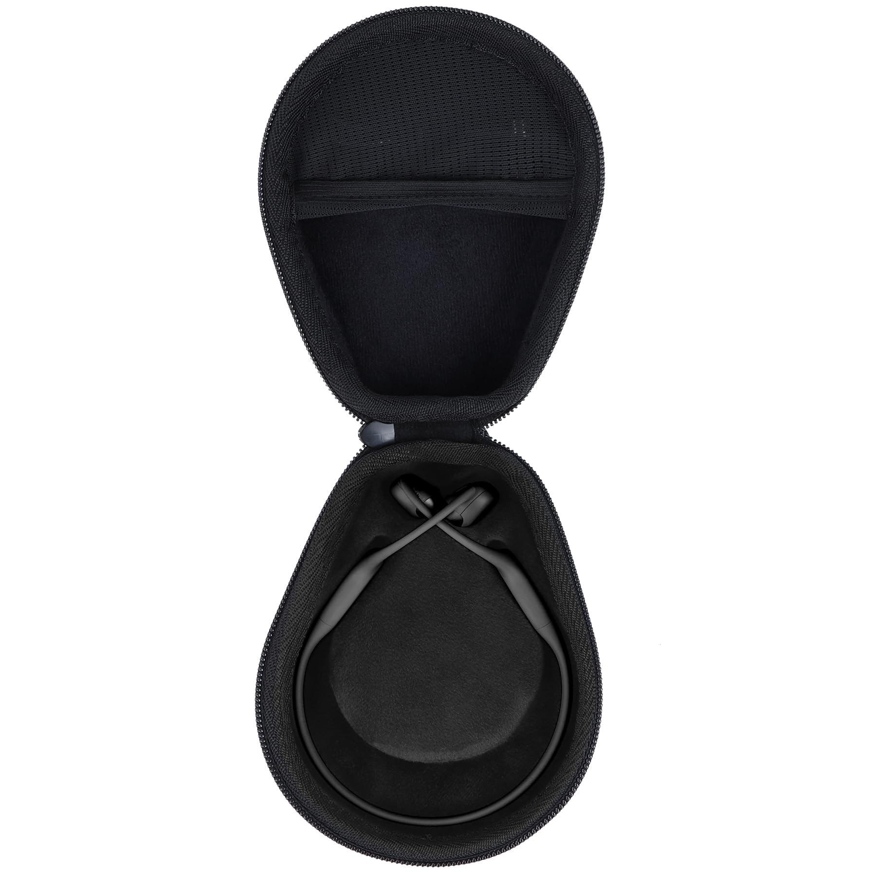 Кейс для хранения Lebakort, совместимый с наушниками Shokz OpenRun/Pro/mini/Pro 2 / OpenSwim Pro/OpenMove с открытым ухом (Черный чехол)