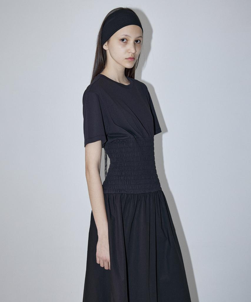 Enor Smoking Top Layered One-Piece - Black