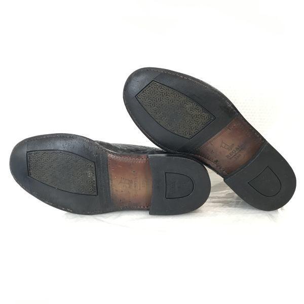 REGAL/Imperial Grade Premium Goodyear Leather Straight Tip Shoes/25.0E/Black/Business/Dress(USED)