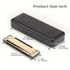 1PC Professional 10 Hole 20 Tone Harmonica Color C Tone Harmonicas With Case For Beginners Harmonica Christmas Gift