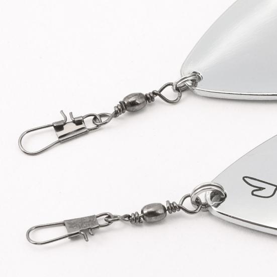 5Pcs 9.5CM/12G Spinner Blade Lure with Hook Metal Rotating Sequin Spinner Bait Saltwater Freshwater Trout Perch Pike Bass Fishing Accessories