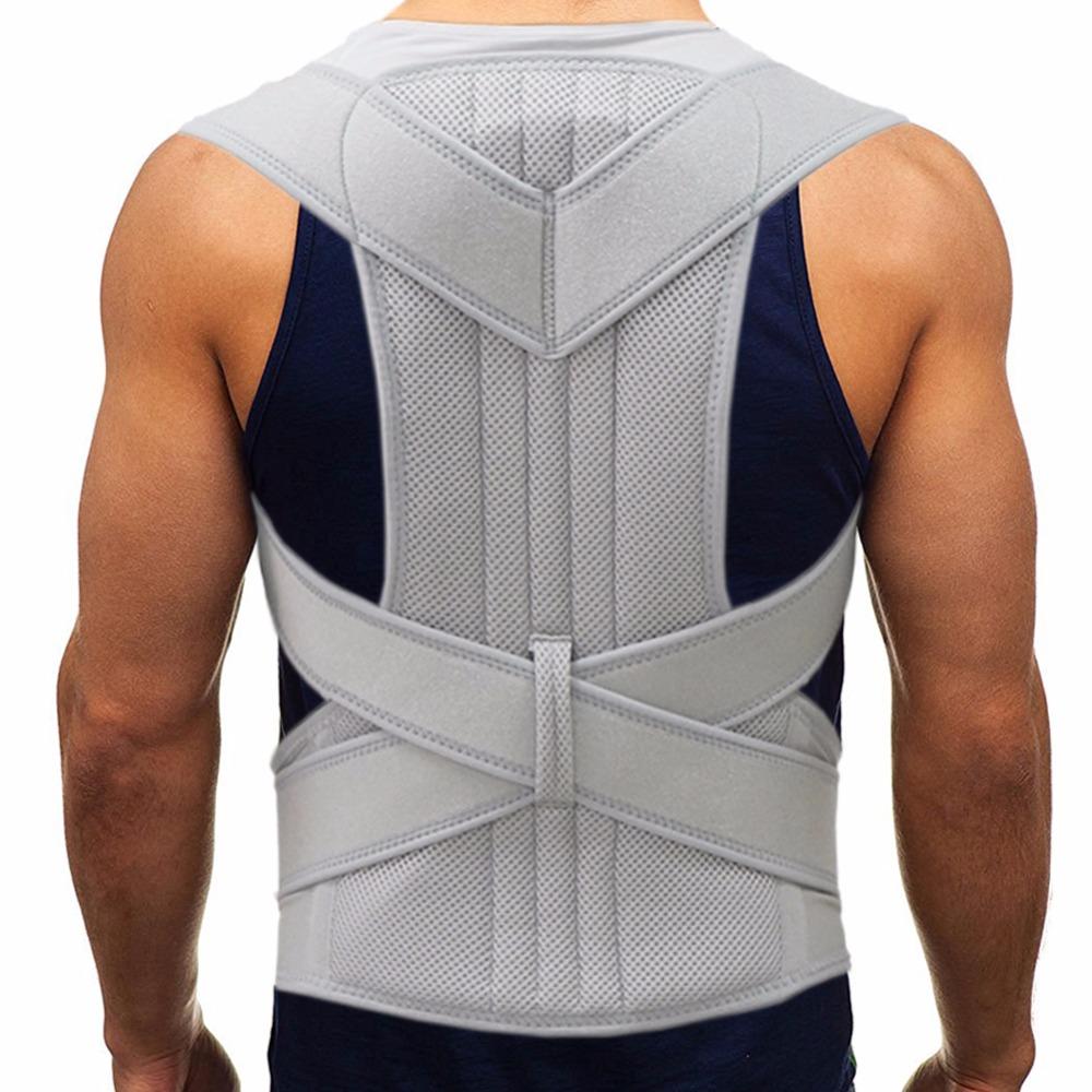 

Durable And Safe Silver Posture Corrector Scoliosis Back Brace Spine Corset Belt Shoulder Therapy Support Poor Posture Correction Belt Men Women S