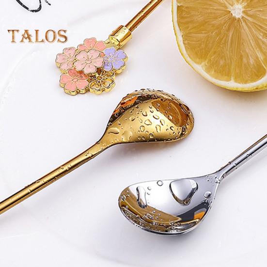 Linguriță pentru amestecare Floare Multifuncțională Anti-zgârieturi Frumos Mâner lung Desert Gustare Culocuță pentru copii Rechizite pentru restaurant