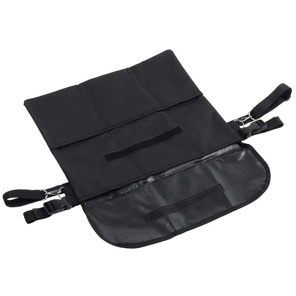 43x35.5cm Black Wear Resistant Oxford Cloth Storage Bag Organizer for Chair Wheelchair Use
