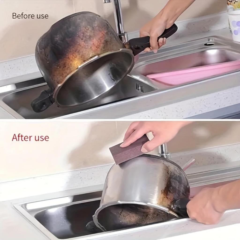 Dishwashing Sponge, Diamond Sand, Kitchen Sink, Rust Removal, Grinding Sponge Block, Household Cleaning Brush, Pot Cleaning Tool