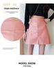 2023 Autumn/Winter Women's High-Waist Black PU Leather Skirt - Slim, Short, Casual Korean Style