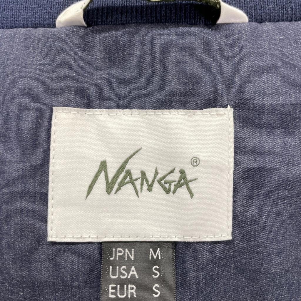 NANGA Navy Nylon TAKIBI Ski Down Jacket coat M grayUsed