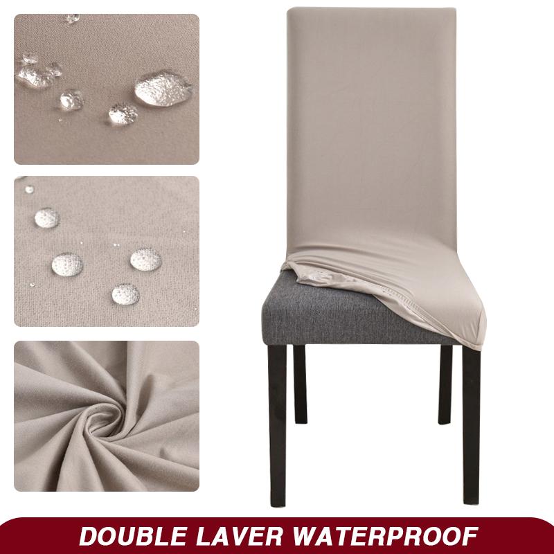 Водонепроницаемые чехлы на стулья Эластичные чехлы на сиденья стульев для столовой, кухни, офиса, свадьбы, отеля, банкета, ресторана легкие хаки