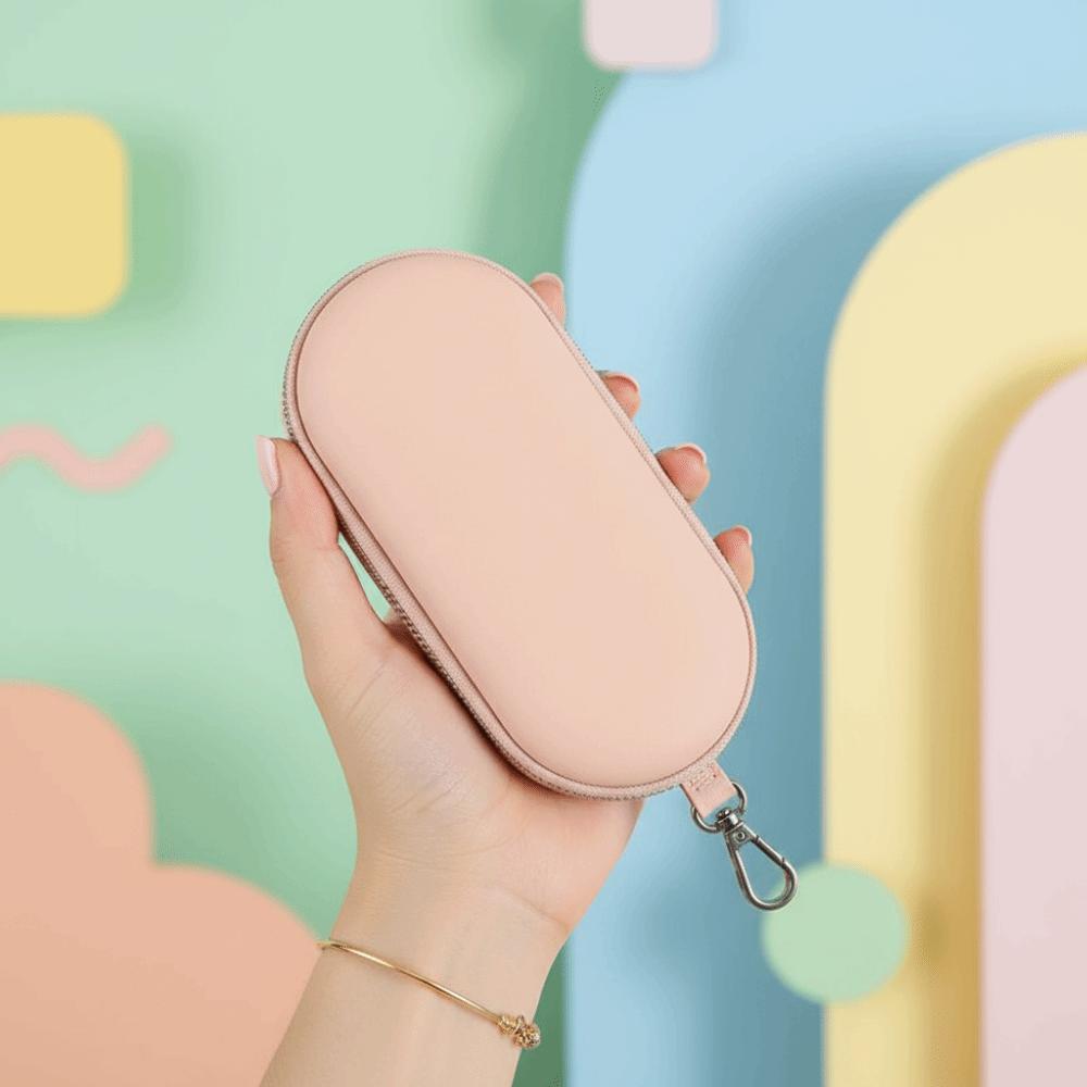 Waterproof PU Sunglasses Case Oval Shape Eyewear Organizer Dual Slot Glasses Pouch Fashion Driver