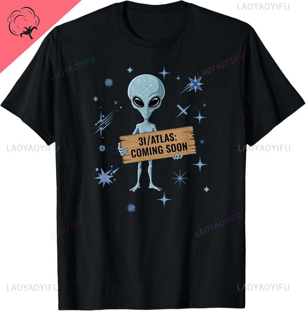 3IAtlas 3I Atlas Interstellar Comet or Alien Technology Breathable and Comfortable Cotton Tshirt Print on Demand Camiseta