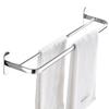 Nodrill Stainless Steel Bathroom Towel Rack With Dual Rods For Modern Home Use