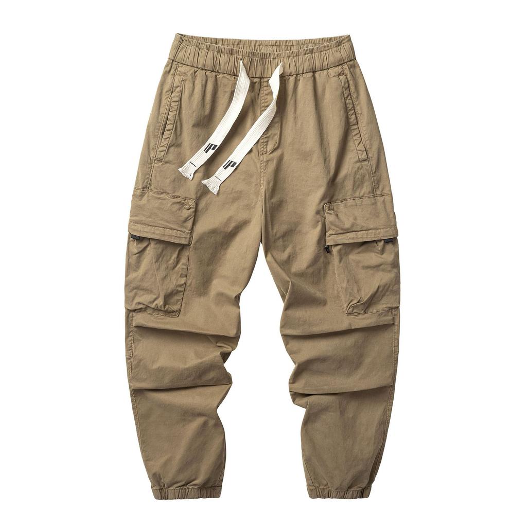 Loose Trendy Brand Multi-pocket Overalls Men's Spring and Autumn Trendy Brand Tapered Sweatpants Men's Pants Casual Pants Men's Clothing