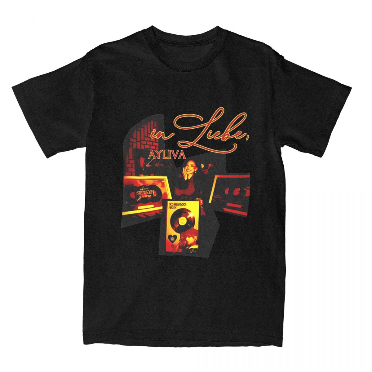 

Ayliva Cool Singer Tour Мужская футболка Y2K Базовая 100% хлопок Летняя футболка с круглым вырезом Хиппи Свободные Топы больших размеров S чёрный