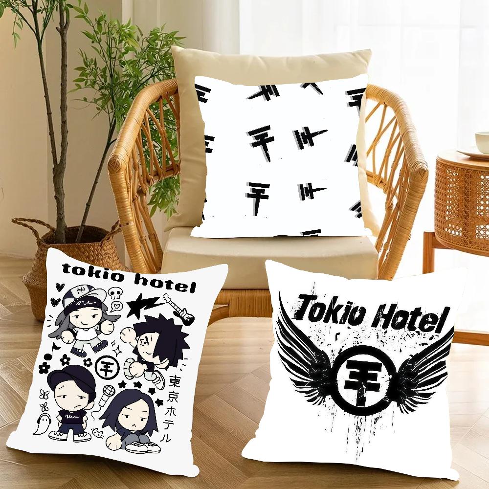 Rock Band T-Tokio H-Hotel Pillow Case Applicable Space For Guest Rooms Interiors Cars Office House Decoration