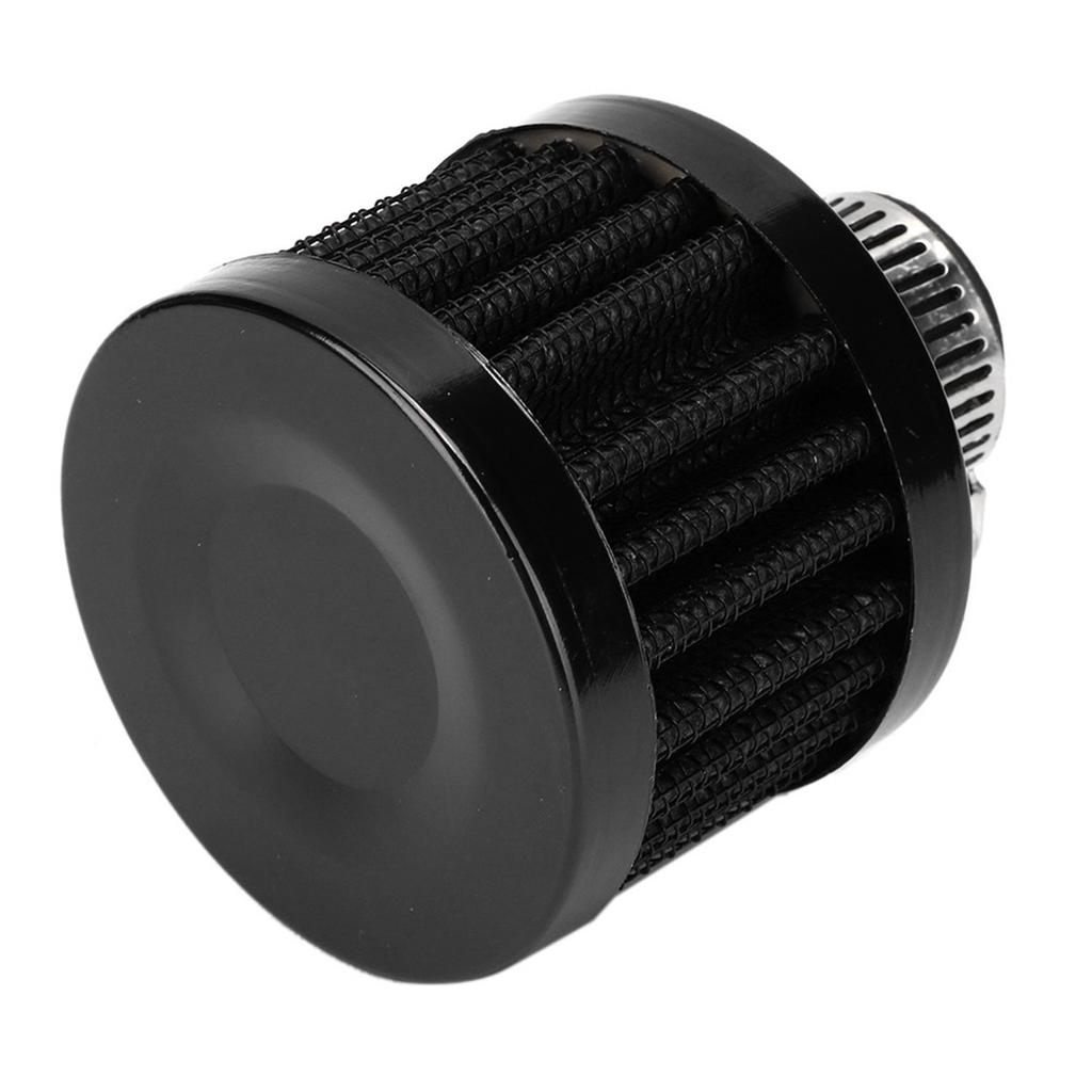 13mm/0.5in Mini Air Intake Filter Vent Crankcase Breather Universal Car Accessory Noire
