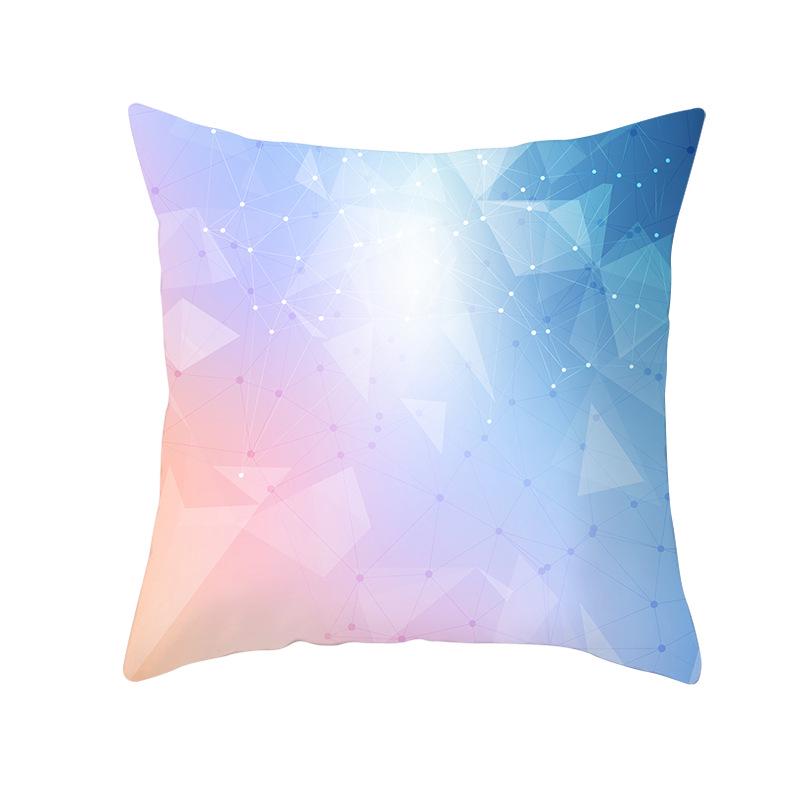 Home Decoration Geometric Space Printed Pillow Cover Colorful and Bright Sofa Cushion Cover